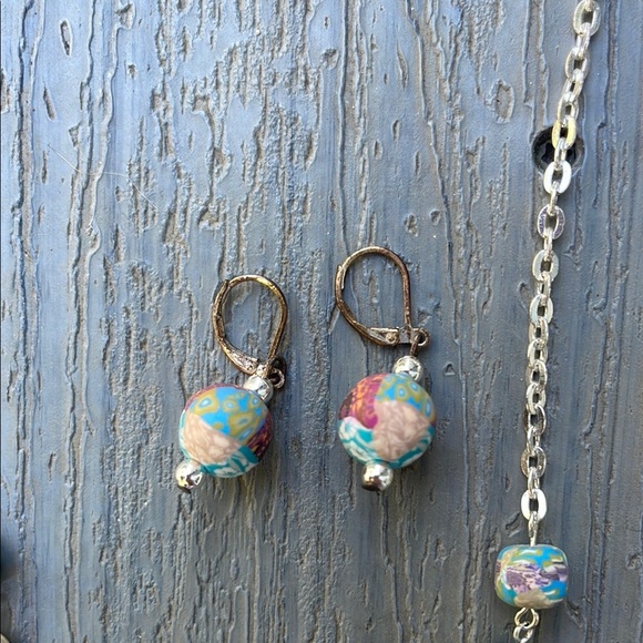 Viva Beads Silver and Colorful Clay Beaded Necklace Set - Picture 5 of 6